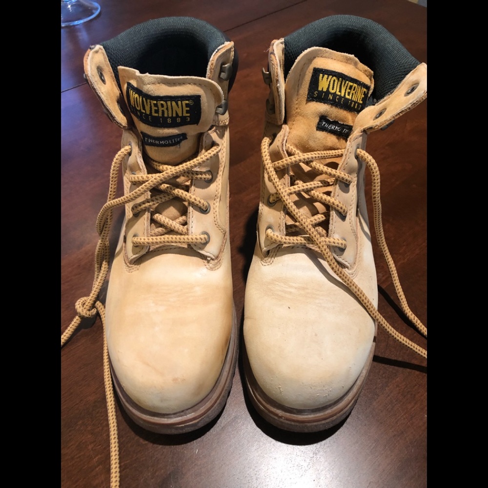 Men’s Wolverine thermolite insulated tan boots